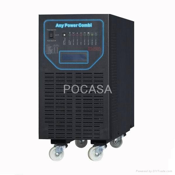 Off grid hybrid 6000W with MPPT controller 24vdc 220vac power inverter