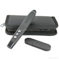 Factory direct selling Rubber finishing RF wireless presenter in nice leather ba 1