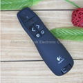 Factory direct selling Rubber finishing RF wireless presenter in nice leather ba 2