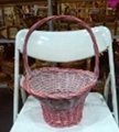 Cheap Small Home Decoration Wicker Flower Basket With Handle 3