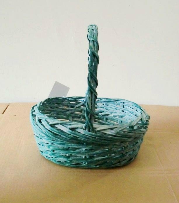 Cheap Small Home Decoration Wicker Flower Basket With Handle 4