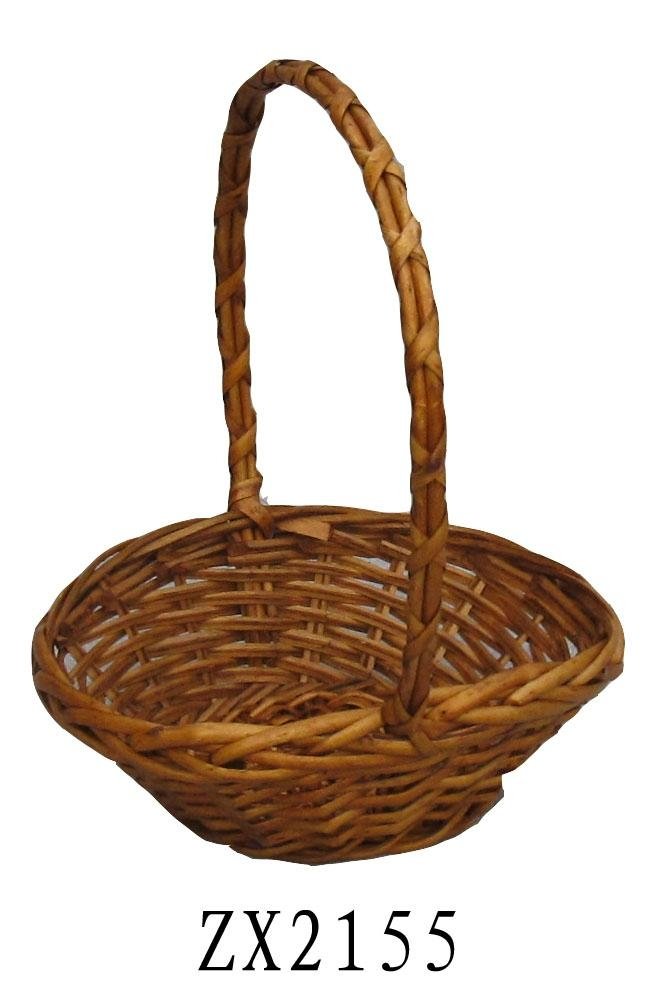 Cheap Small Home Decoration Wicker Flower Basket With Handle 5