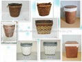 Wicker & Wood Chip Laundry Storage Home Decoration Basket