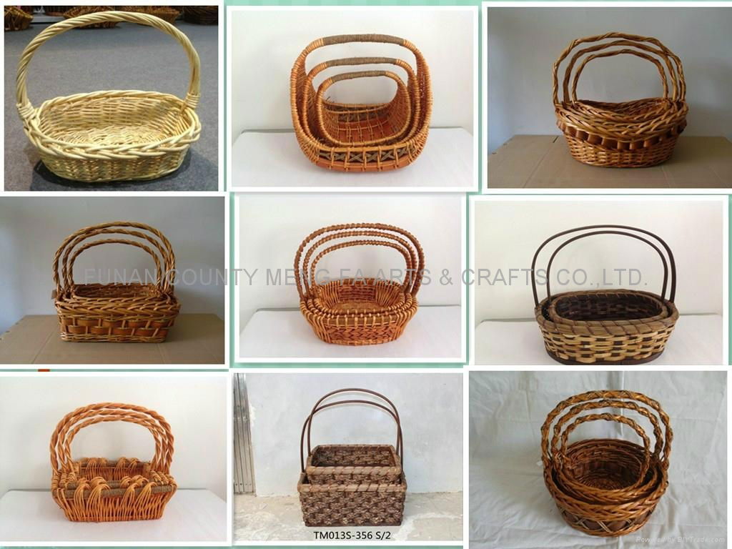 Hot Sale Promotional Wicker Gift Basket With Handle 3