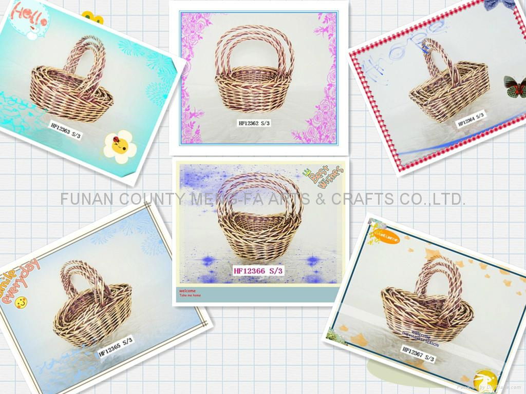 Hot Sale Promotional Wicker Gift Basket With Handle 4