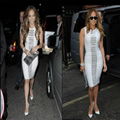 Latest Style Women's White Black Sleeveless Bandage Dress Luxury Metal Ring Desi