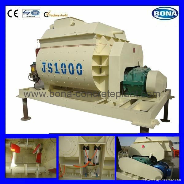 Hot Sale twin shaft concrete mixer machine for sale JS1000 2