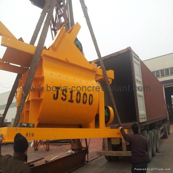 Hot Sale twin shaft concrete mixer machine for sale JS1000 5