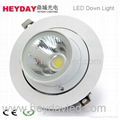 Elegant design 360 degree rotatable COB LED downlight dimmable 1