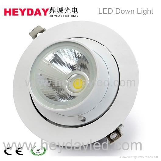 Elegant design 360 degree rotatable COB LED downlight dimmable