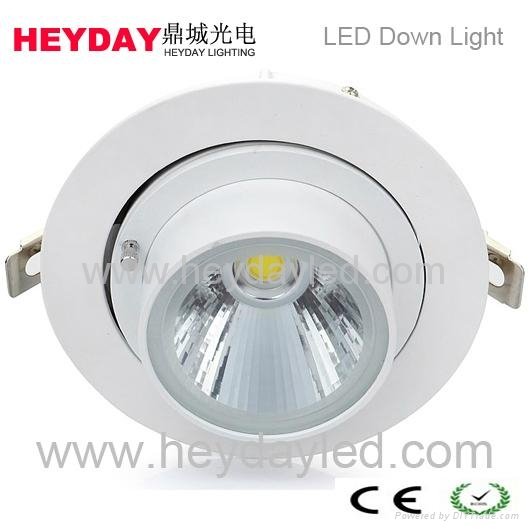 Elegant design 360 degree rotatable COB LED downlight dimmable 2
