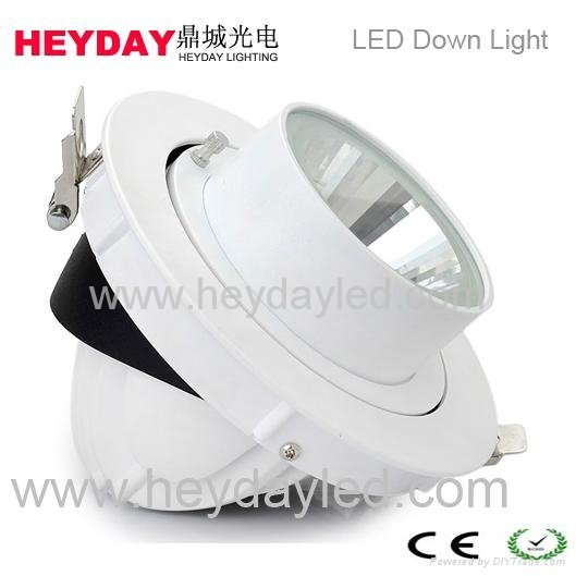 Elegant design 360 degree rotatable COB LED downlight dimmable 3