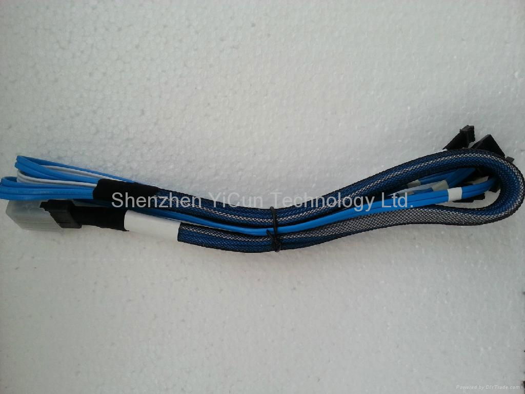 Internal MiniSAS SFF-8087 to (4) 7pin SATA(SFF8087 to SATA) SAS Fanout Cable 4