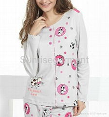 Women cute cotton pajama home wear