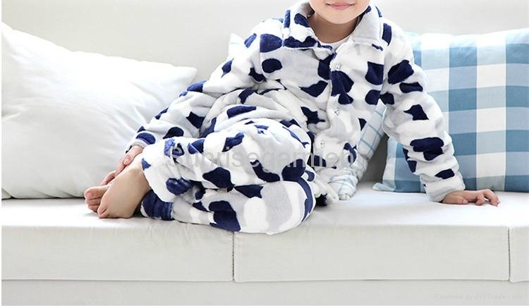 Children soft flannel pajama set