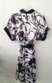 Women short sleeves elegant satin bathrobe 2