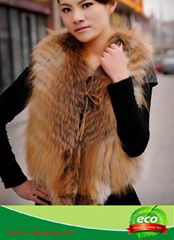 Popual Real Natural  Red Fox Fur Vest