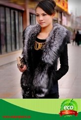 2013 Real Natural  Fox Fur Fashion GKY010  Vest with leather