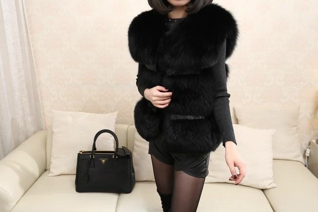 Real Fur Fashion Turkey Vest GXK006 With factory price