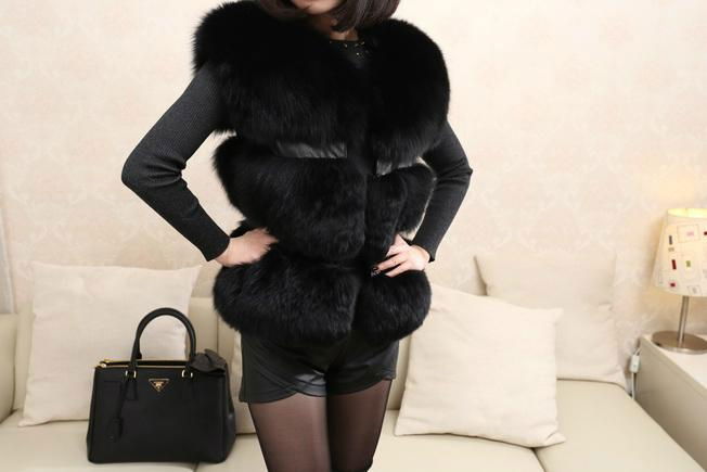 Real Fur Fashion Turkey Vest GXK006 With factory price 2