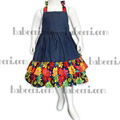 Girls denim and flower dress