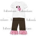 Fancy appliqued pant set for girls