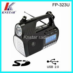 Portable digital FM/AM/SW1-2 radio with