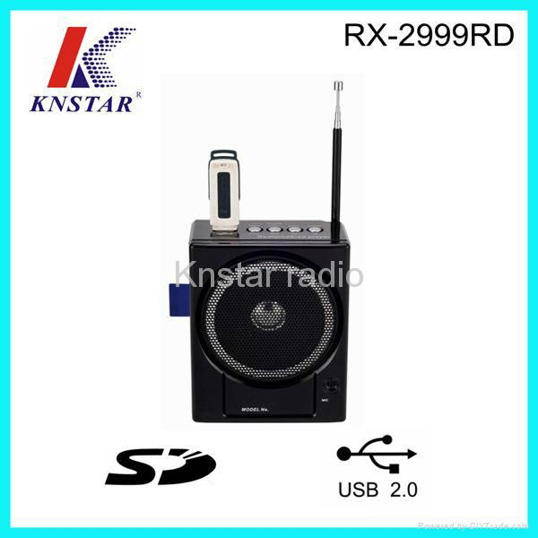Portable FM radio with Karaoke/USB/SD jack