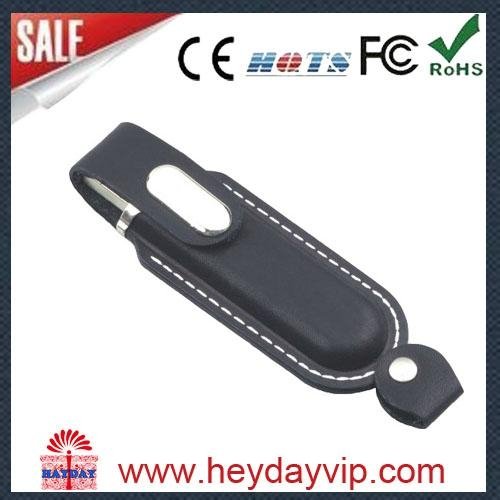 promotional gift leather usb flash drive 2