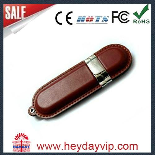 promotional gift leather usb flash drive 5