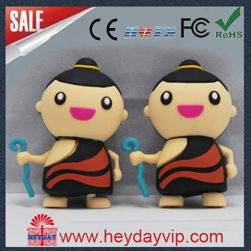 Custom new design PVC/silicon usb flash drive 4