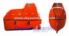 Totally enclosed FRP life boat and rescue boat 