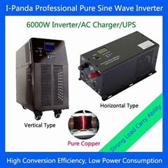 High quality Pure Sine Wave Power Inverter with battery charge and UPS 6000W