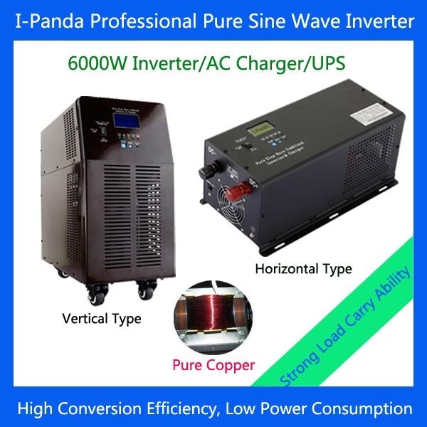 High quality Pure Sine Wave Power Inverter with battery charge and UPS 6000W