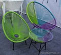 Balcony  colourful  rattan chair  2