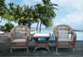 Rattan balcony talk set with cushion 5