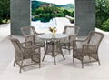 Rattan table & chair