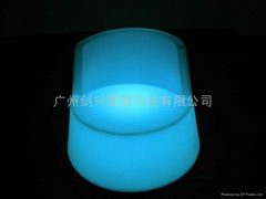 illuminating RGB plastic rechargeable waterproof LED source liesure chair 