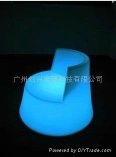 illuminating RGB plastic rechargeable waterproof LED source liesure chair  2