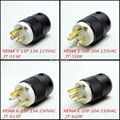 NEMA Straight Plug 15A 20A