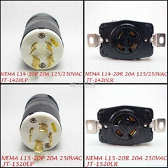 NEMA L15-20P 20A 250VAC Locking Plug