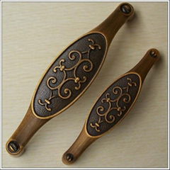 Zinc alloy antique drawer pull knob hardware cupboard door handles