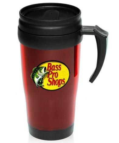 14 Oz. Basic Double Insulated Imprinted Plastic Travel Mugs 2