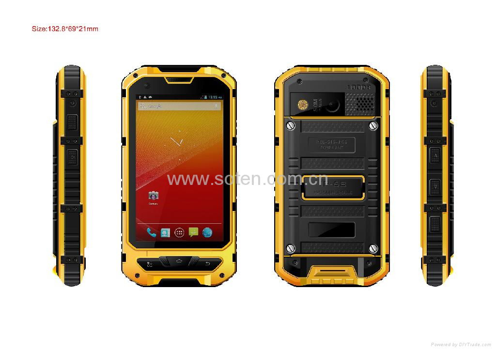 Outdoors Military mobile phone IP67 with MTK6572 Android 4.2 Touch Screen 2