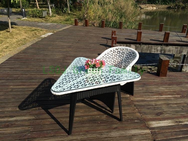 Outdoor rattan table and chair - 006 - LSQJ Green Family (China