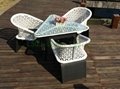 Outdoor rattan table and chair 2