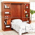 GS5001 library bed with sliding bookcases murphy bed wall bed hidden bed 1