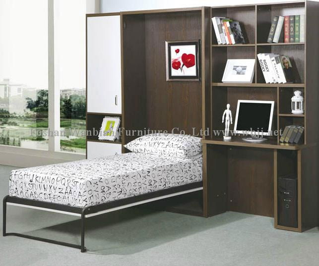 GS5004 wall bed set with foldable desk murphy bed hidden bed 2