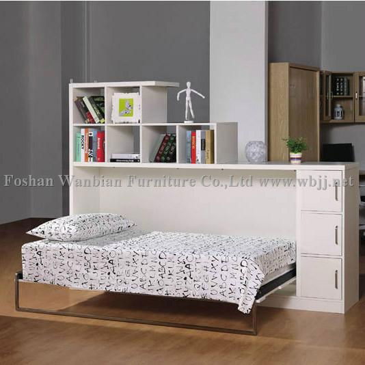 GJ3001 side fold wall bed murphy bed hidden bed 2