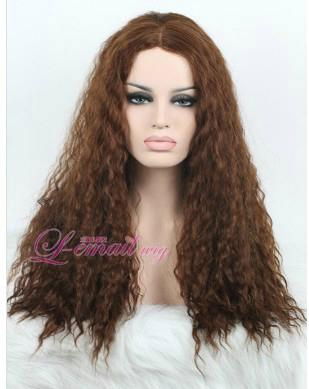 curly invisible part carve lace front wig
